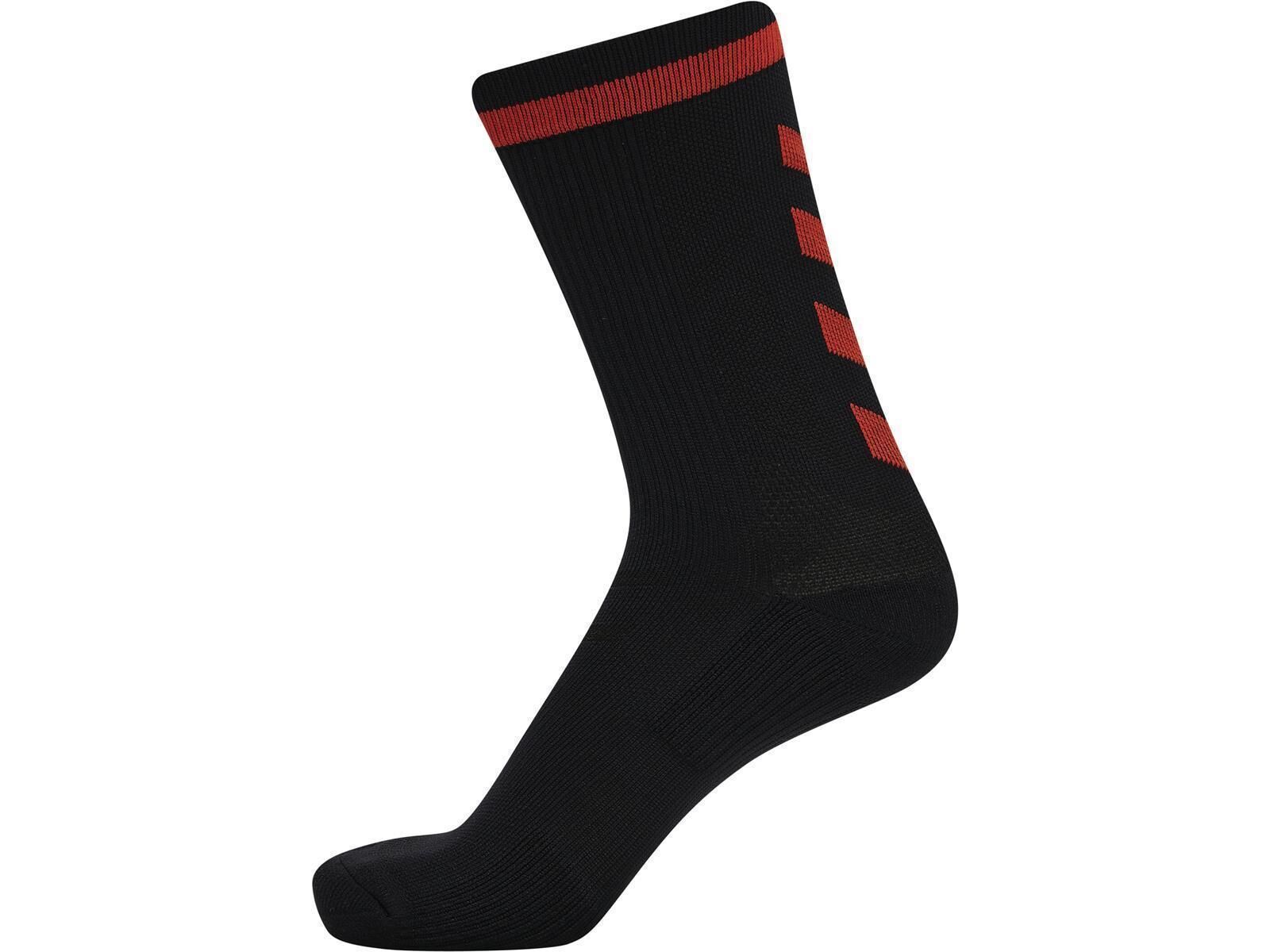 Hummel ELITE INDOOR SOCK LOW PA BLACK/CHERRY TOMATO 27-30