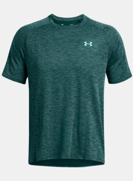 Under Armour UA Tech Textured SS-BLU T- Shirt Männer hydro teal M