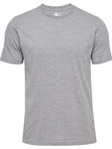 HUMMEL hmlELEMENTAL CHEVRON COTTON TEE - GREY MELANGE - M