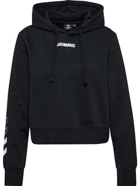 HUMMEL hmlELEMENTAL SHORT HOODIE WOMAN - BLACK - L