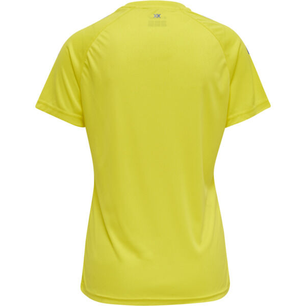 Hummel hmlCORE XK CORE POLY T-SHIRT S/S WOMAN - BLAZING YELLOW/TRUE BLUE - L