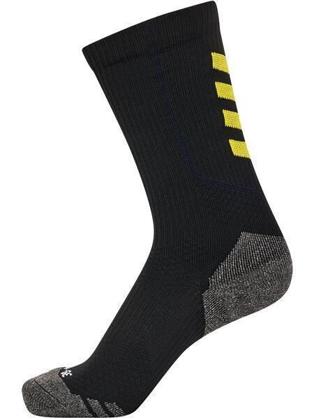 HUMMEL hmlPRO TRAINING SOCKS LOW - BLACK/BLAZING YELLOW - 47/50