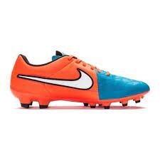 Junior Mercurial Tiempo Genio Leather FG neon orange/ blau-weiß 38,5