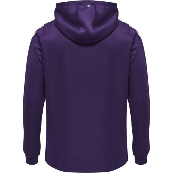 Hummel hmlCORE XK POLY ZIP HOOD SWEAT - ACAI/WHITE - L