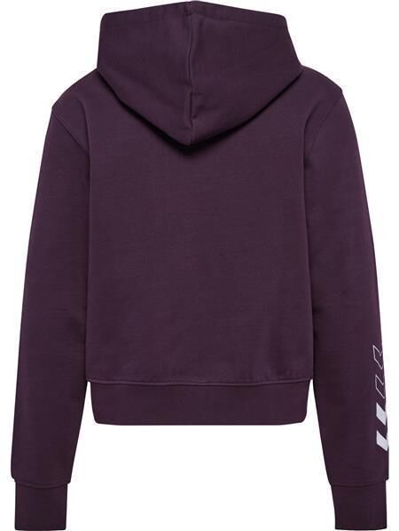 HUMMEL hmlELEMENTAL SHORT HOODIE WOMAN - PLUM PERFECT - L