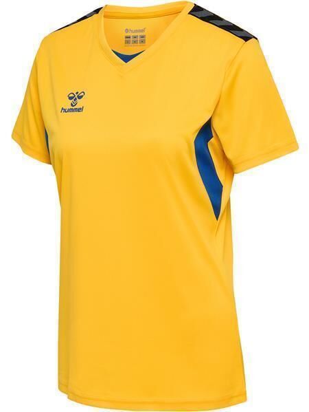 HUMMEL hmlAUTHENTIC PL JERSEY S/S WOMAN - SPORTS YELLOW/TRUE BLUE - L