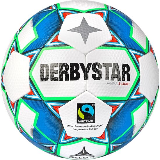 Derbystar Gamma S-Light v22,Trainingsball weiss blau grün, 3