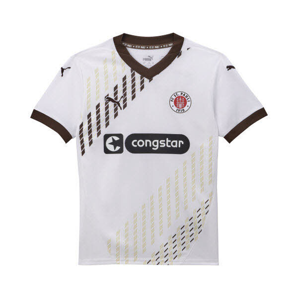 Puma FC St. Pauli Auswärtstrikot Erwachsene Saison 2024/2025 puma white-espresso XXL