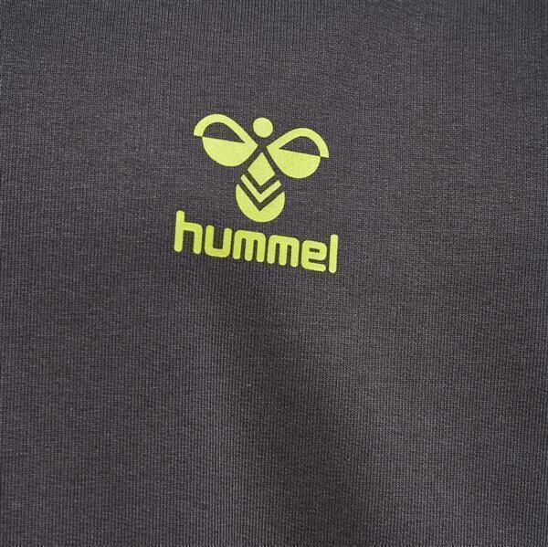 Hummel hmlOFFGRID COTTON HOODIE KIDS - FORGED IRON/DARK CITRON - 128