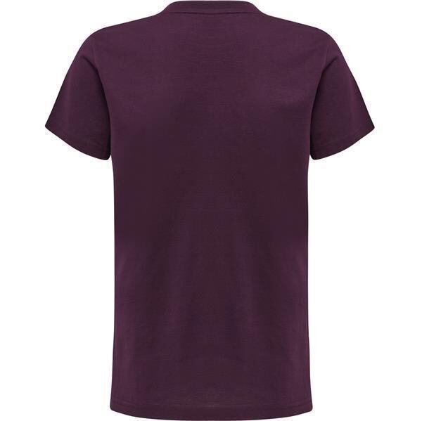 Hummel hmlMOVE GRID COTTON T-SHIRT S/S KID - GRAPE WINE - 152